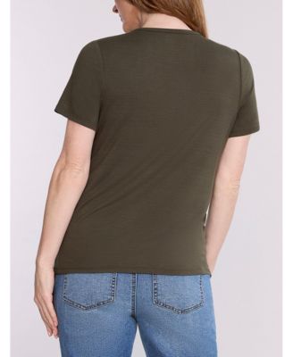 Women's Crewneck Short Sleeve Nursing Tee - Motherhood Maternity