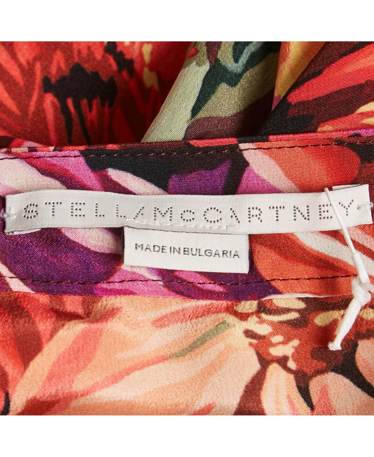 Pre-Owned Stella Mccartney Women's Multicolor Flower Print Silk Midi Skirt