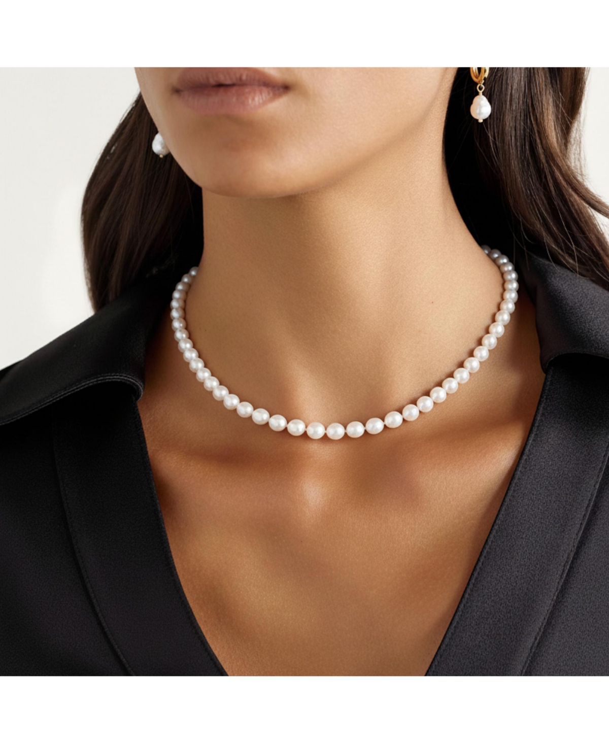 18K Gold Plated Freshwater Pearls - Pete Necklace 17" For Unisex