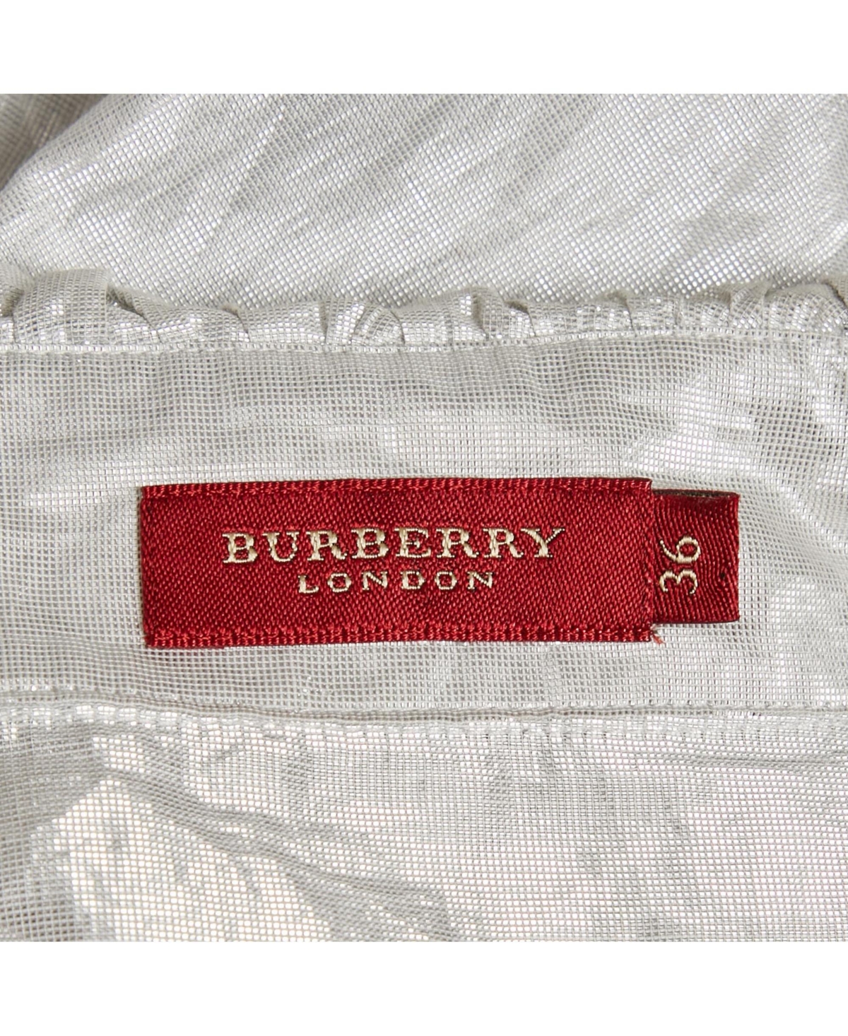 Pre-Owned Burberry Women's London Lamé Button Front Shirt