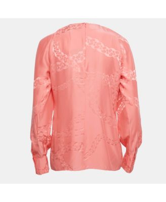 Women's Jacquard Chain Silk Blouse