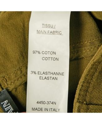 Women's Olive Green Distressed Denim Accents Mini Skirt