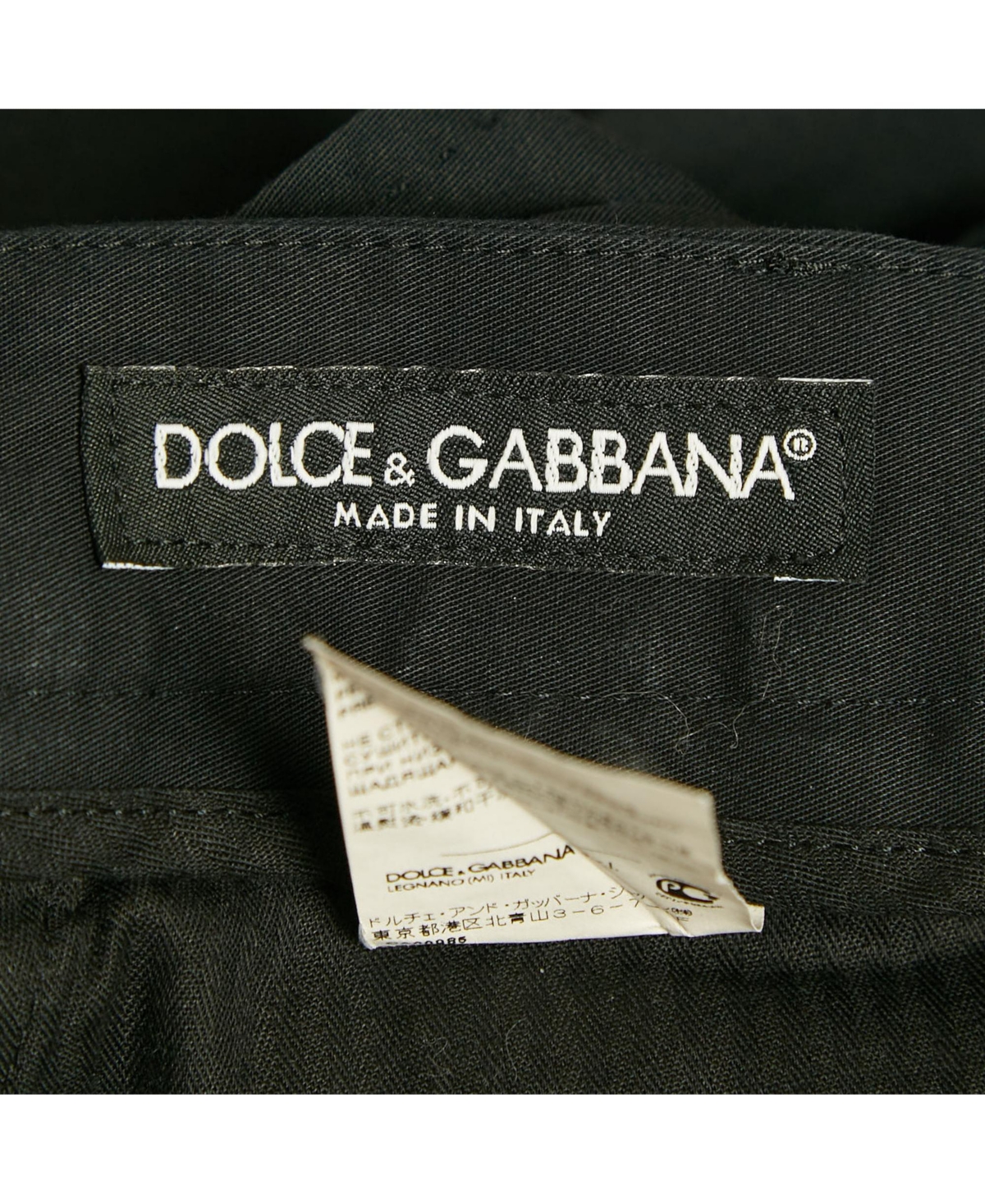 Pre-Owned Dolce & Gabbana Men's Black Cotton Tailored Trousers