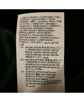 Women's Black Sateen Drape Detail Pencil Skirt