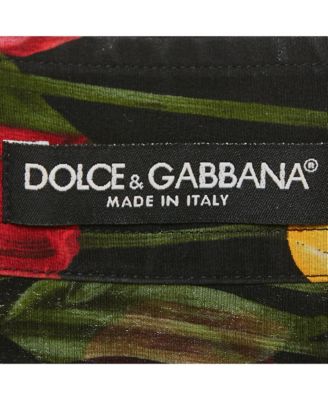 Women's Tulip Print Silk Long Sleeve Shirt