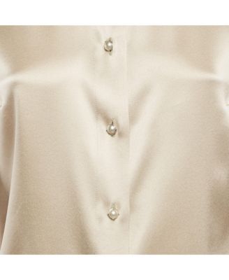 Women's Satin Button Detail Shirt