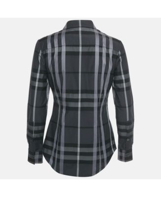 Women's Monochrome Checkered Cotton Shirt