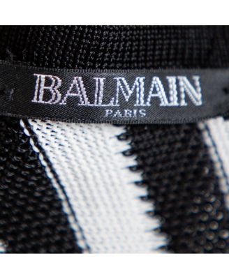 Women's Monochrome Striped Knit Faux Wrap Jumpsuit