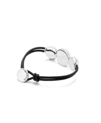 Triple Silver Sphere Cord Bracelet
