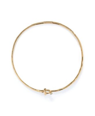 Gold Plated Rigid Choker Necklace