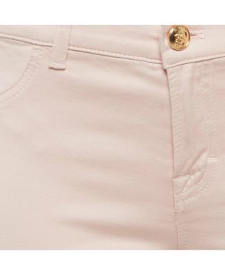Women's Pink Cotton Low Jeans