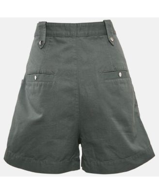 Women's Etoile Green Cotton Shorts