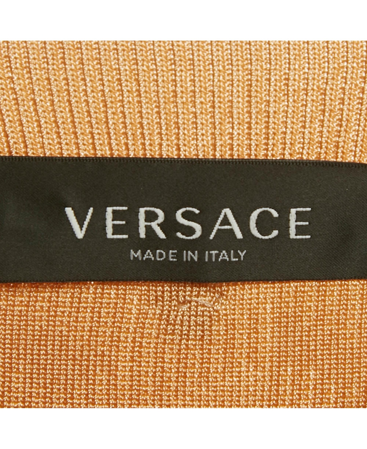 Pre-Owned Versace Women's Dark Beige Rib Knit Sweater