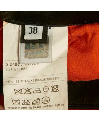 Women's Pre-Owned D&g Orange Silk Tiered Ruffle Mini Skirt