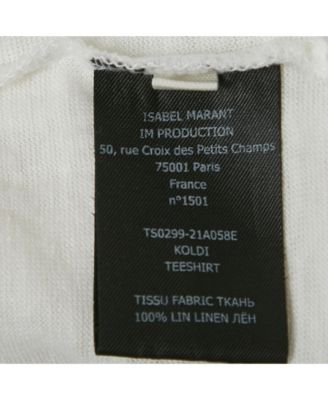 Women's Etoile Foil Logo Print Linen Jersey Top