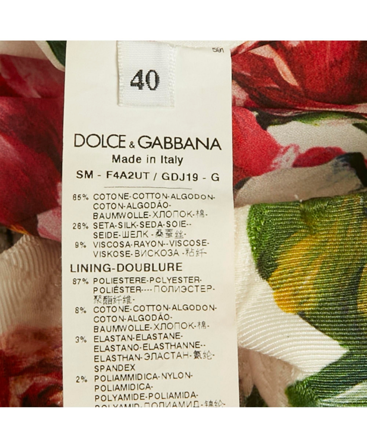 Pre-Owned Dolce & Gabbana Women's Multicolor Floral Print Jacquard Pleated Mini Skirt