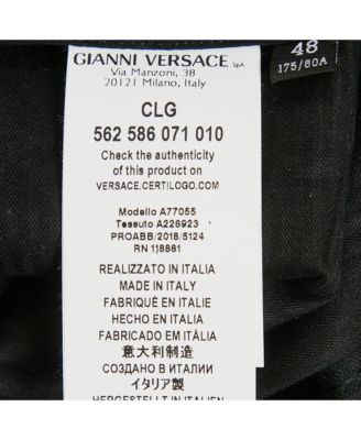 Men's Black Crepe Satin Side Trim Formal Trousers