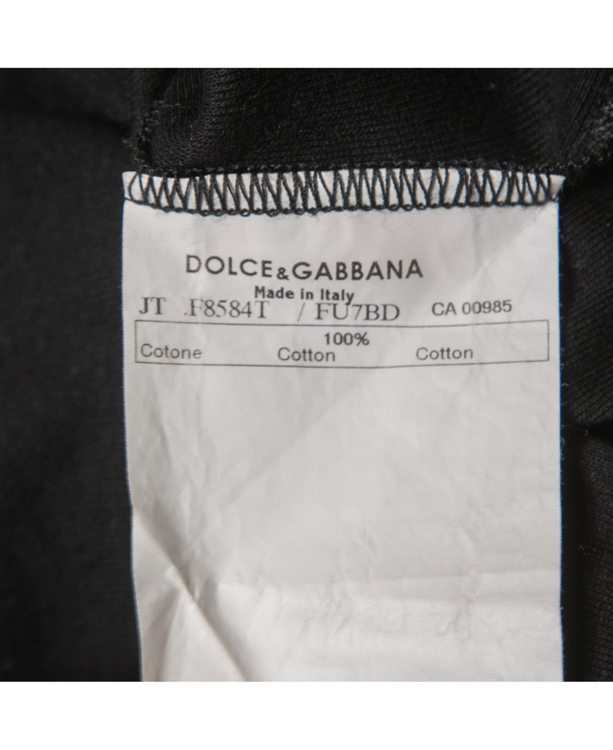 Pre-Owned Dolce & Gabbana Women's Black And Beige Dice Key Printed Silk Short Sleeve Top