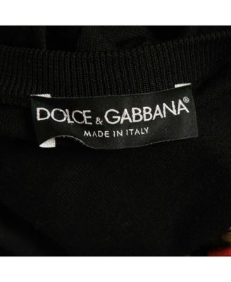 Women's Black Floral Print Knit Draped Long Sleeve Top