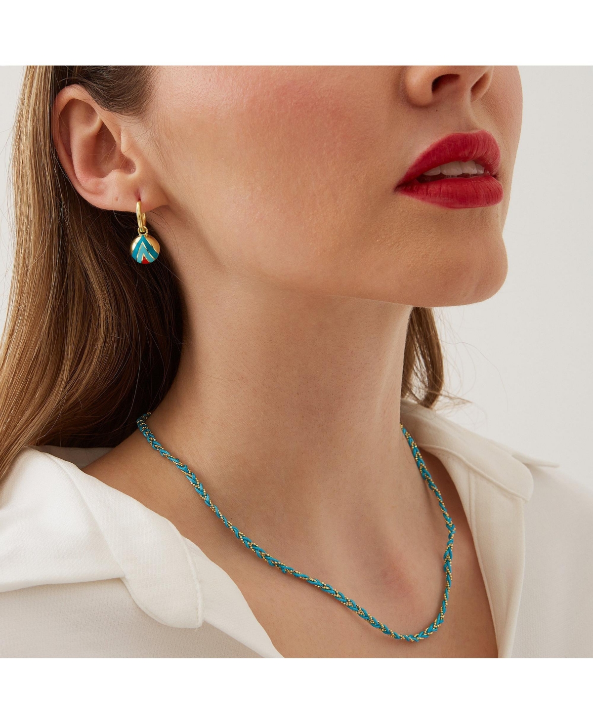 Spero London Women's Handmade Rope Braided Sterling Silver Beaded Chain Necklace