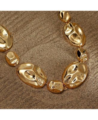 Women's The Chunky Dented-Pierre Collar Necklace - California Gold