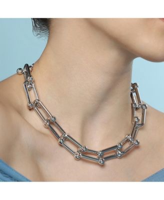 Women's The Chunky Clip-Link Chain Necklace - Chrome Silver