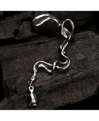 Women's The Tangle-Drop Cuff Earrings - Metallic Silver