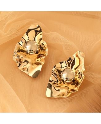 Women's The Techno-Flora Statement Earrings - California Gold