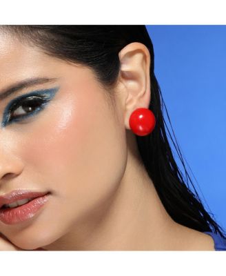 Women's The Semi-Orb Stud Earrings - Rose Red