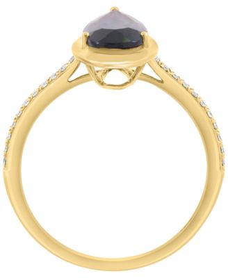 Diamond (1/10 ct. t.w.) & Garnet (3-1/2 ct. t.w.) Ring in 14k Yellow Gold