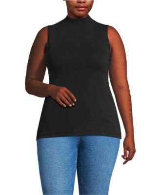 Plus Size Sleeveless Polished Essentials Mock Neck Top