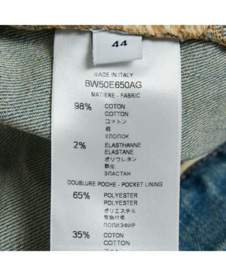 Women's Blue Washed Denim Raw Edge Detail Shorts