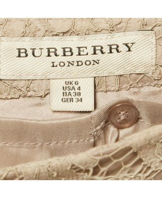 Women's Beige Lace Knee-Length Skirt