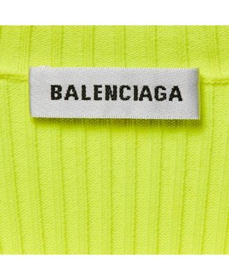 Women's Fluorescent Green Rib Knit Sweater