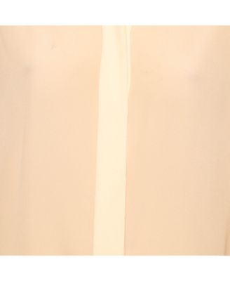 Women's Pink Silk Long Sleeve Shirt