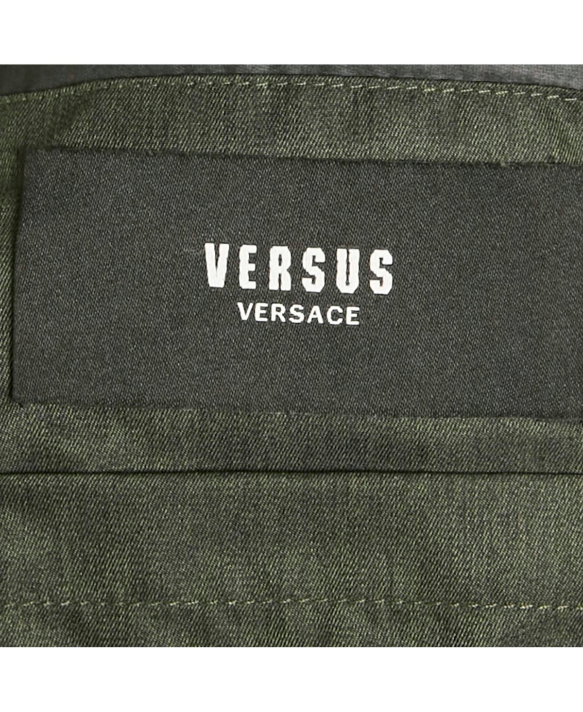 Pre-Owned Versace Men's Pre-Owned Versus Versace Green Synthetic Zip-Up Quilted Down Jacket