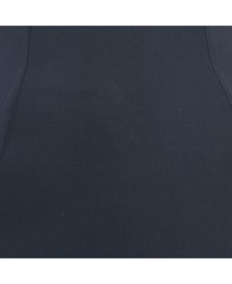 Women's Navy Blue Cotton Blend Pencil Skirt