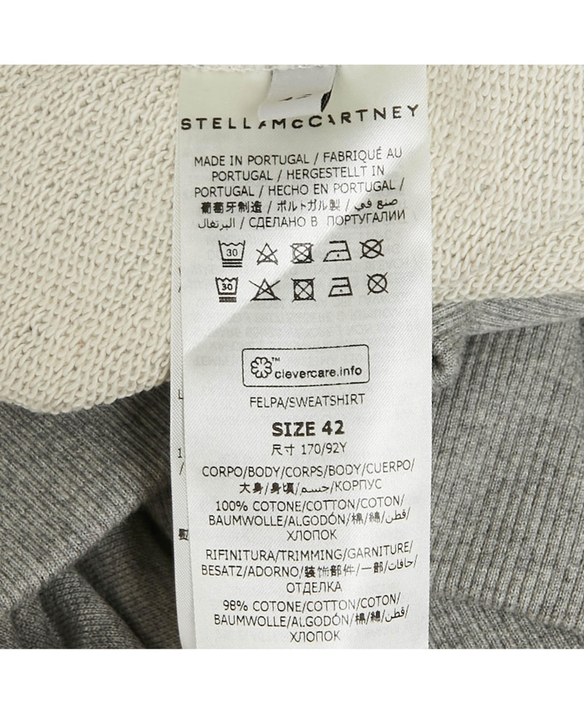 Pre-Owned Stella Mccartney Women's Black Studded Logo Cotton Knit Oversized Sweatshirt