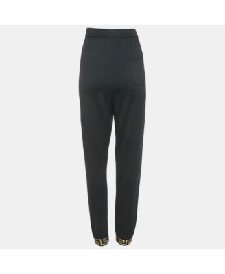 Women's Black Greca Trim Jersey Joggers