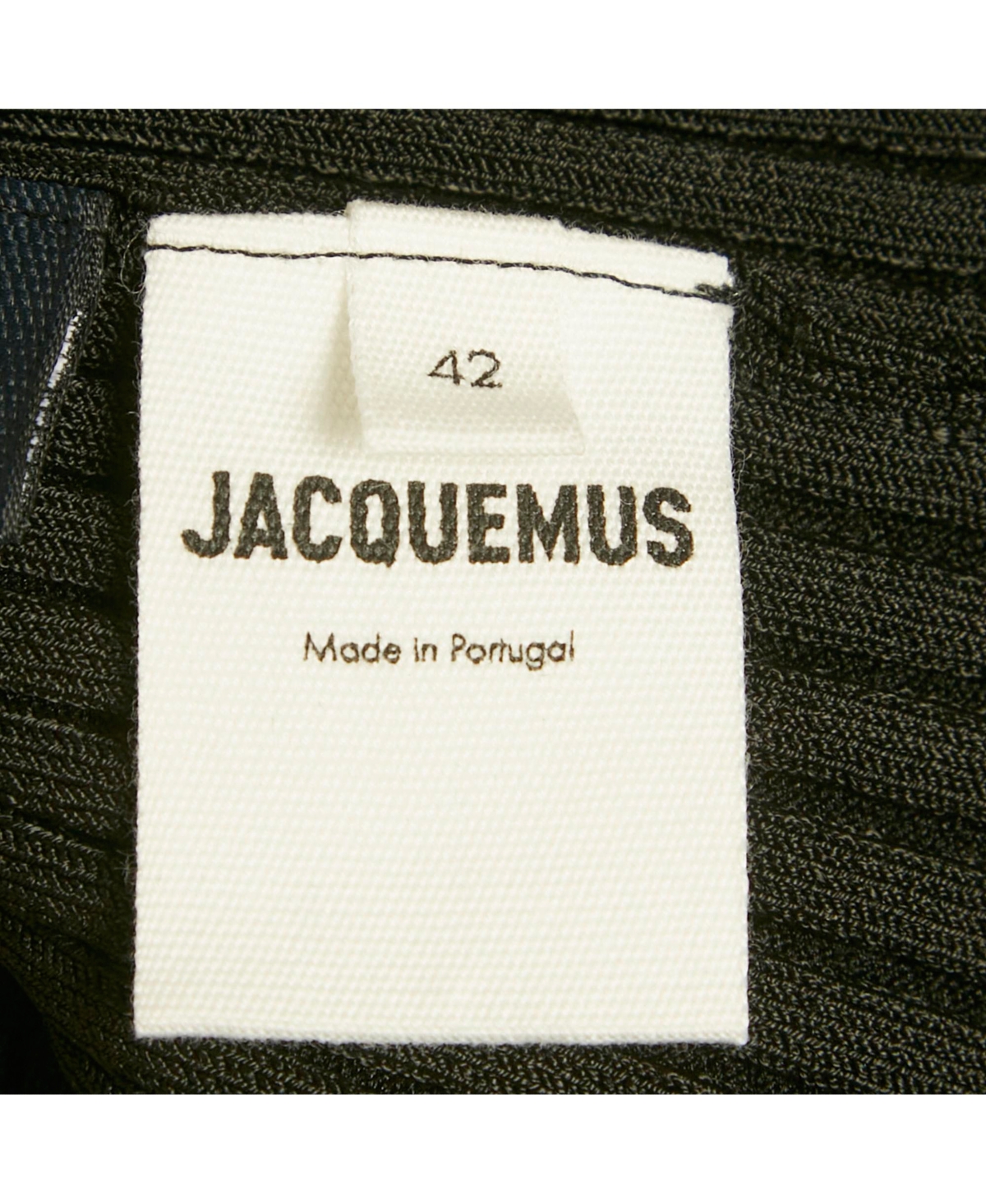Pre-Owned Jacquemus Women's Black Rib Knit Logo Detail Crop Cardigan