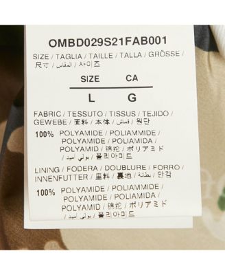 Men's Brown Camouflage Logo Print Nylon Hooded Windbreaker Jacket