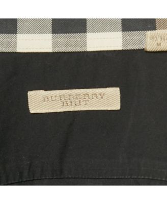 Men's Brit Black Cotton Long Sleeve Shirt