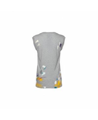 Women's Grey Limited Edition Hand Painted Top