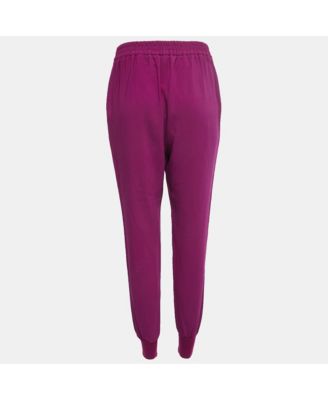 Women's Purple Crepe Jogger Pants