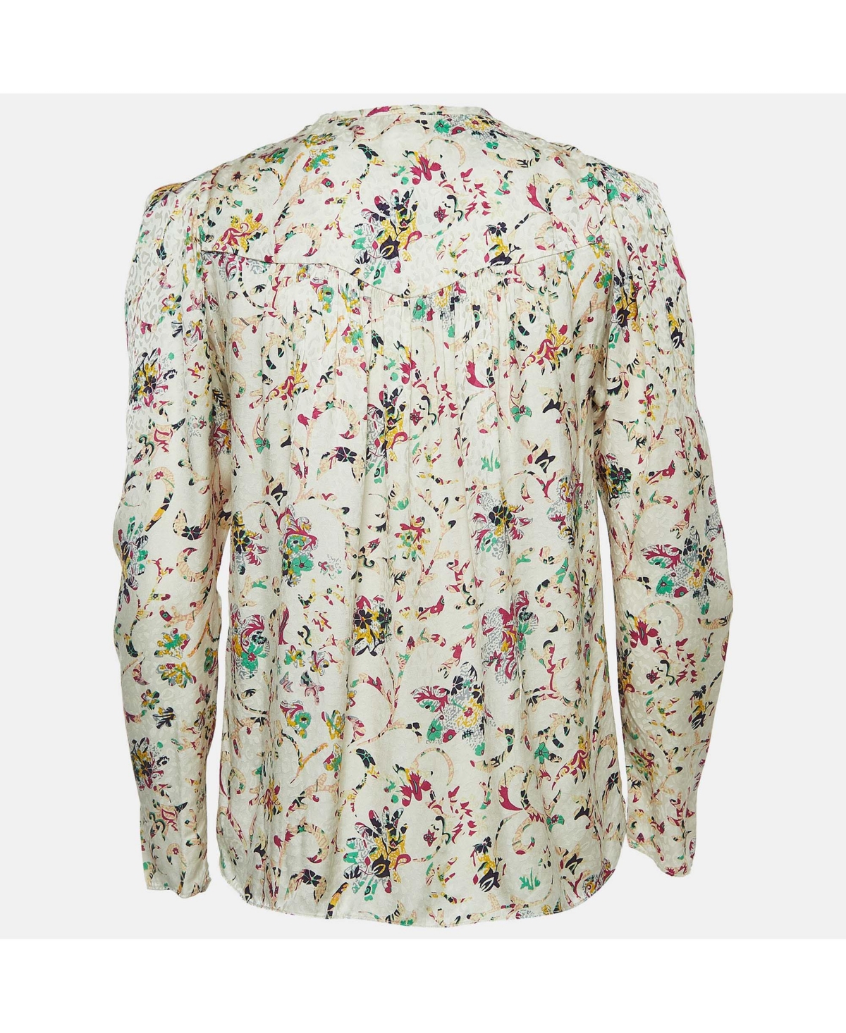 Pre-Owned Isabel Marant Women's Etoile Multicolor Print Crepe Long Sleeve Blouse