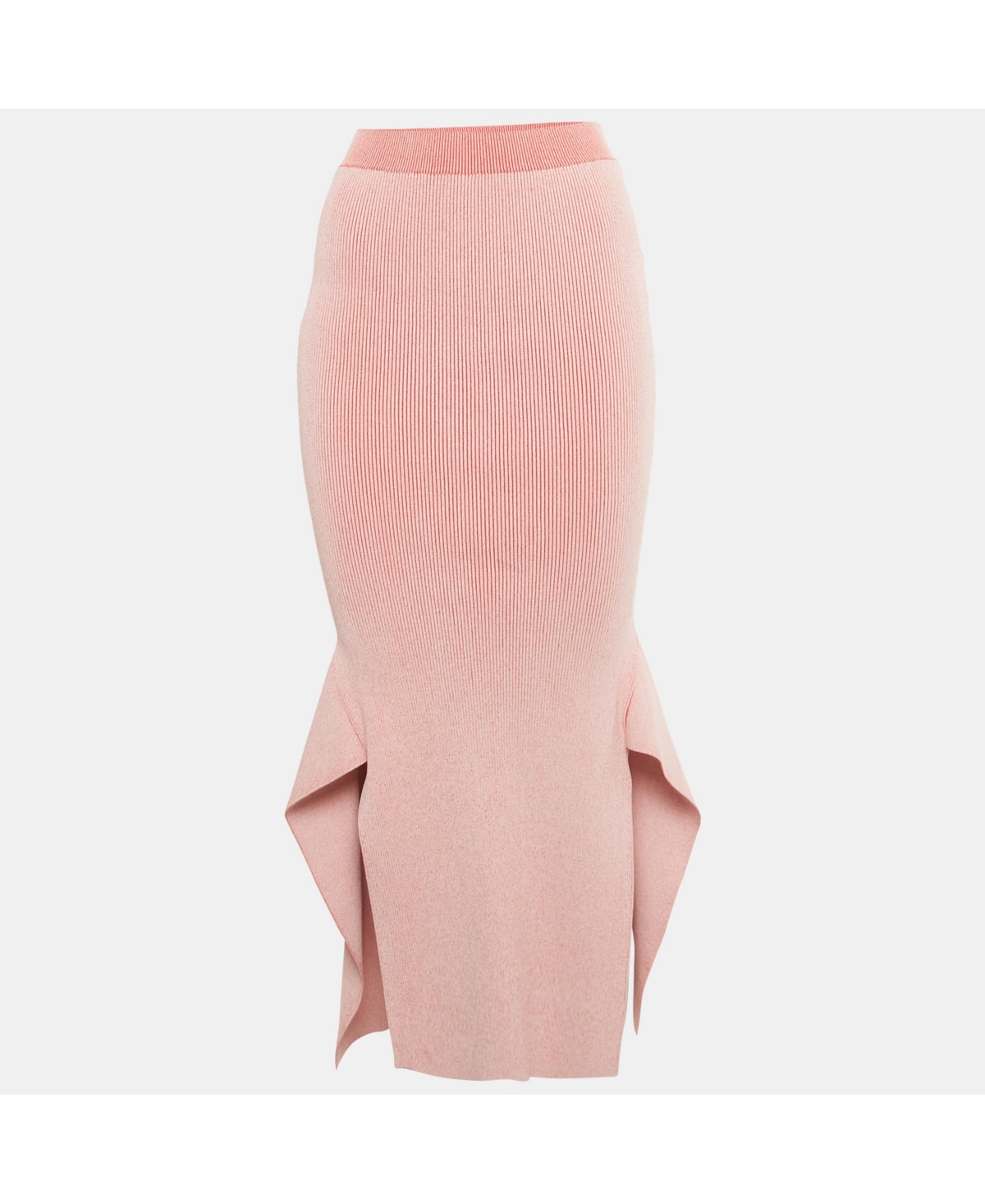 Pre-Owned Stella Mccartney Women's Red Knit Slit Midi Skirt