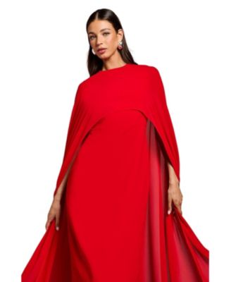 Women's Cape Sleeve Maxi Dress