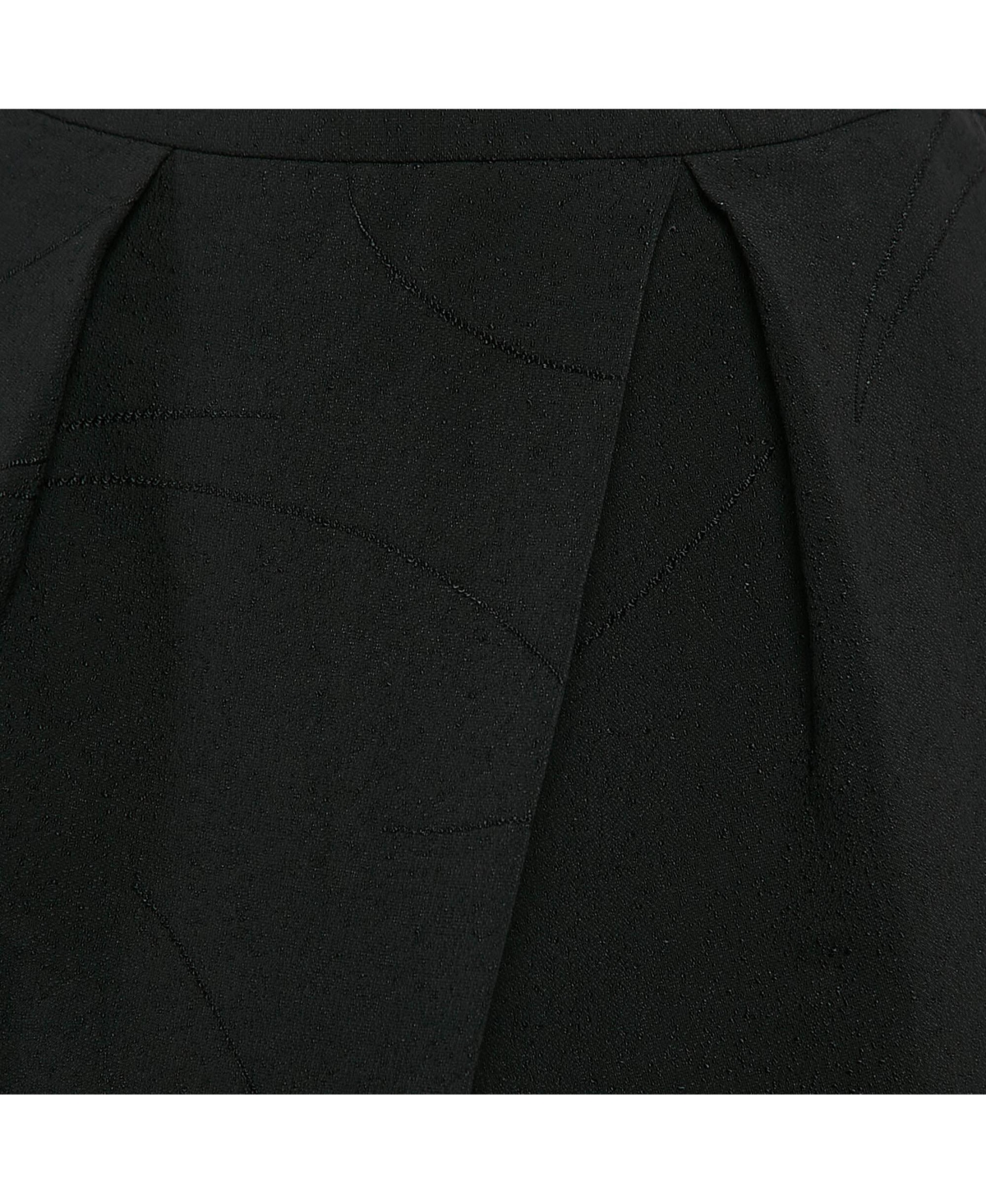 Pre-Owned Chloe Women's Black Textured Crepe Pleats Detail Trousers