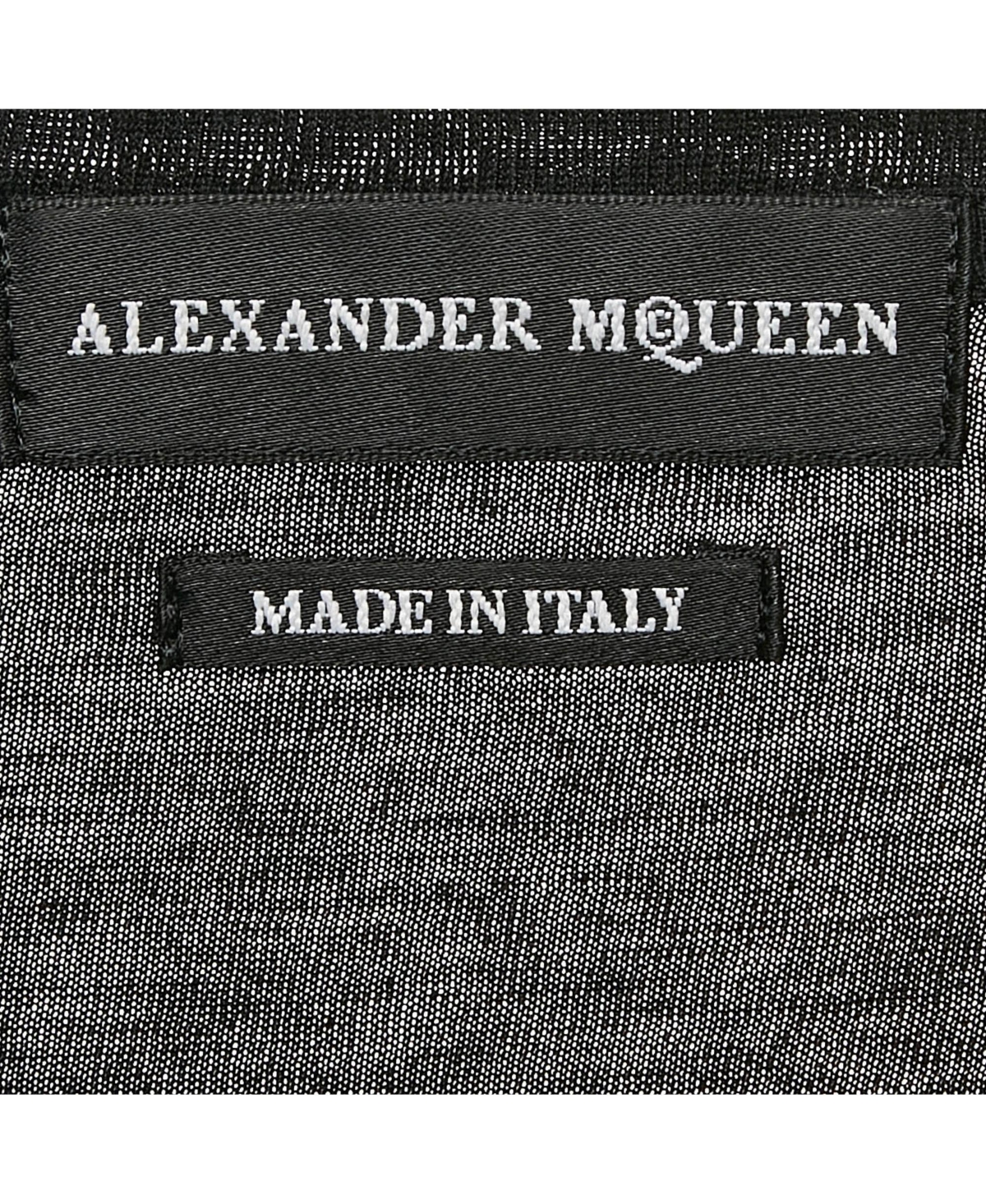 Pre-Owned Alexander Mcqueen Women's Black Ribcage Print Cotton T-Shirt