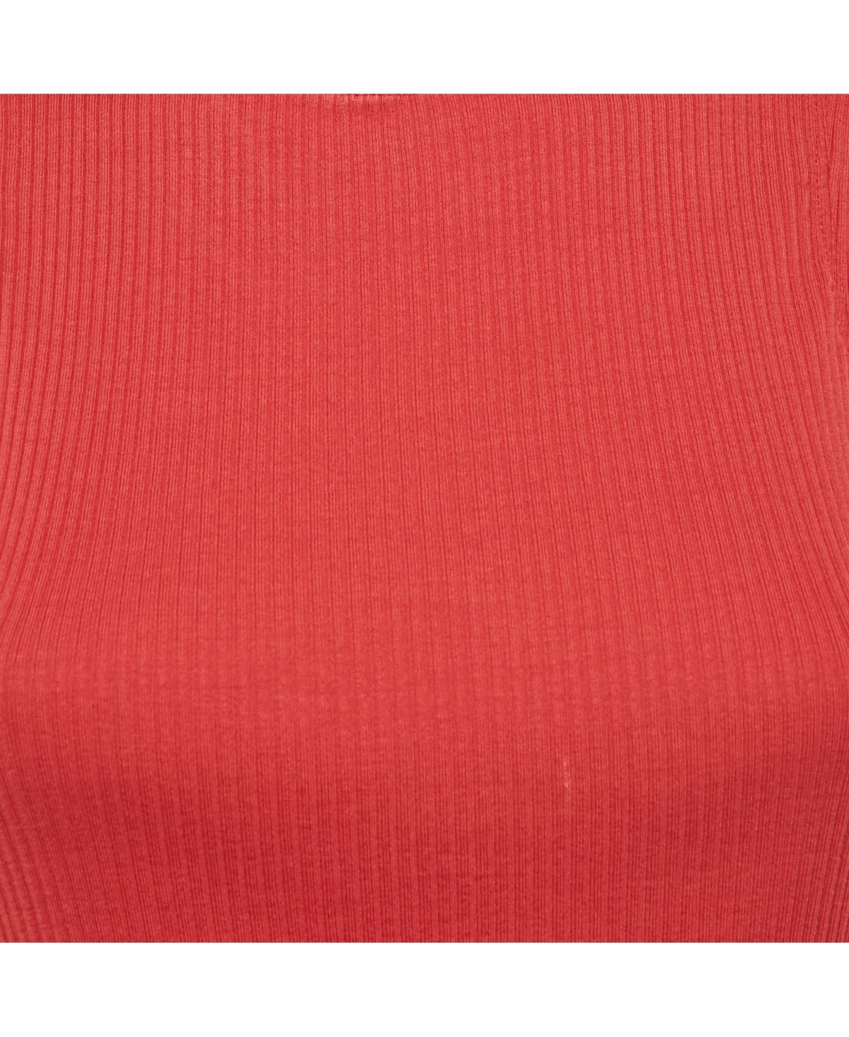 Pre-Owned Brunello Cucinelli Women's Red Rib Knit Monili Detail Tank Top